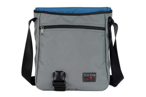 Medium Cafe Bag in Cloud (light) Grey Ballistic with Cobalt 210 Cerylon